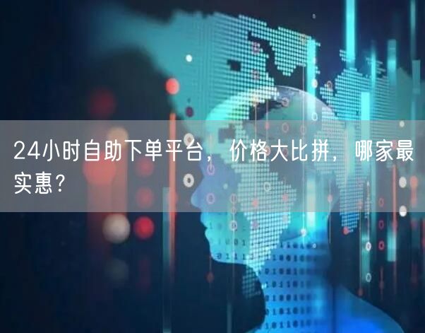 24小时自助下单平台，价格大比拼，哪家最实惠？