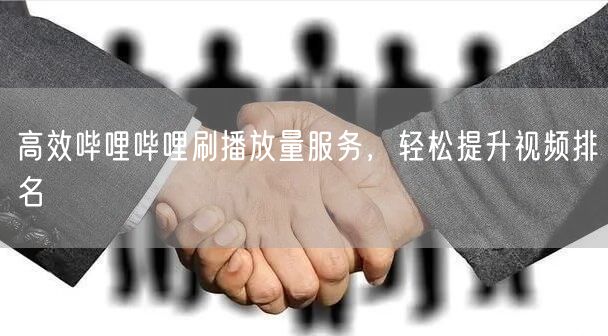 高效哔哩哔哩刷播放量服务，轻松提升视频排名