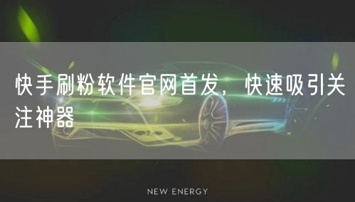 快手刷粉软件官网首发，快速吸引关注神器