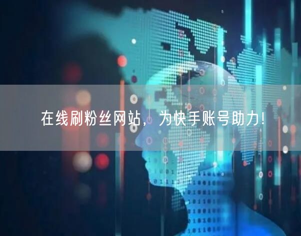在线刷粉丝网站，为快手账号助力！