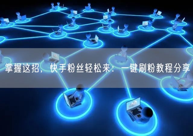 掌握这招，快手粉丝轻松来：一键刷粉教程分享