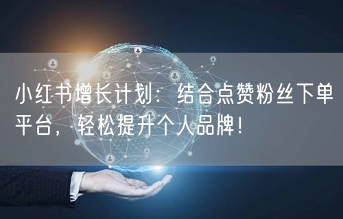 小红书增长计划：结合点赞粉丝下单平台，轻松提升个人品牌！