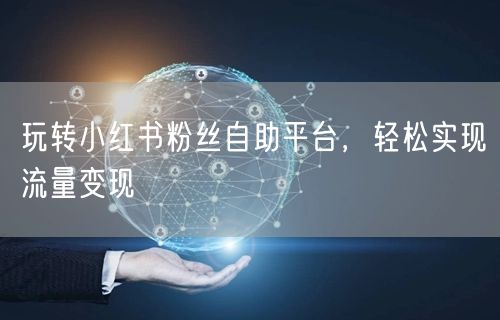 玩转小红书粉丝自助平台，轻松实现流量变现