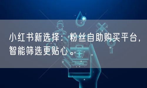 小红书新选择：粉丝自助购买平台，智能筛选更贴心。