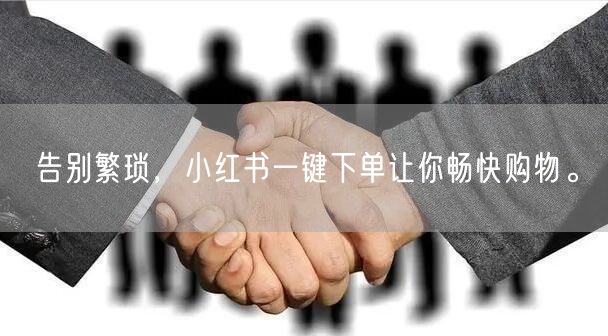 告别繁琐，小红书一键下单让你畅快购物。